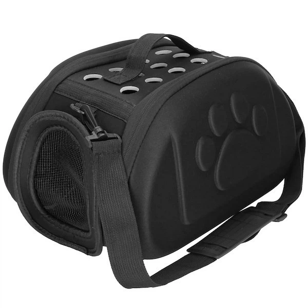 Сумка для транспортування собаки кота кролика Springos до 5 кг 20 x 35 x 20 см S Чорна (5907719480268) - зображення 2