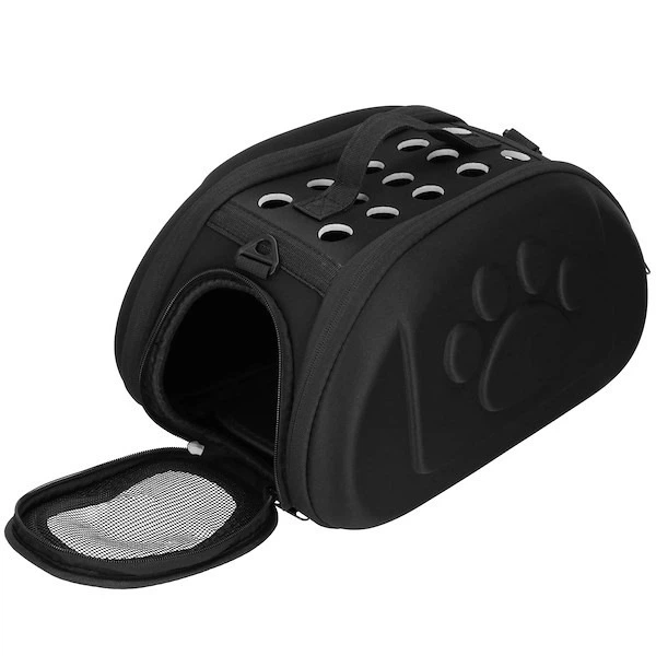 Сумка для транспортування собаки кота кролика Springos до 5 кг 20 x 35 x 20 см S Чорна (5907719480268) - зображення 4