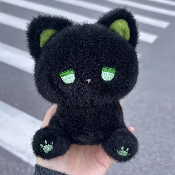 Мягкая игрушка Котик плюшевый черный - Фото 2 Мягкая игрушка Котик плюшевый черный - изображение 2