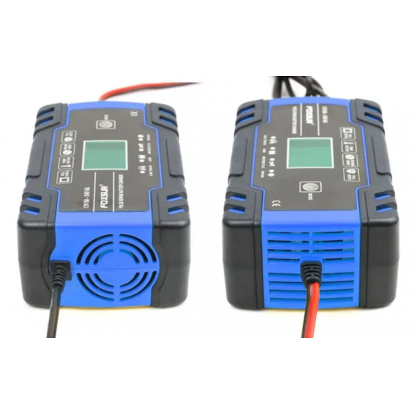 Зарядное устройство для автомобильного аккумулятора Foxsur 12V-24V 8A (подходит на свинцово-кислотные и гелиевые АКБ) Синий FBC122408D - изображение 5