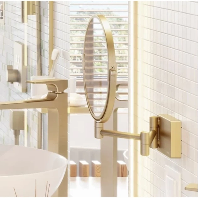 Дзеркало HANSGROHE AddStoris для гоління Brushed Bronze (41791140) - Фото 3 Дзеркало HANSGROHE AddStoris для гоління Brushed Bronze (41791140) - изображение 3
