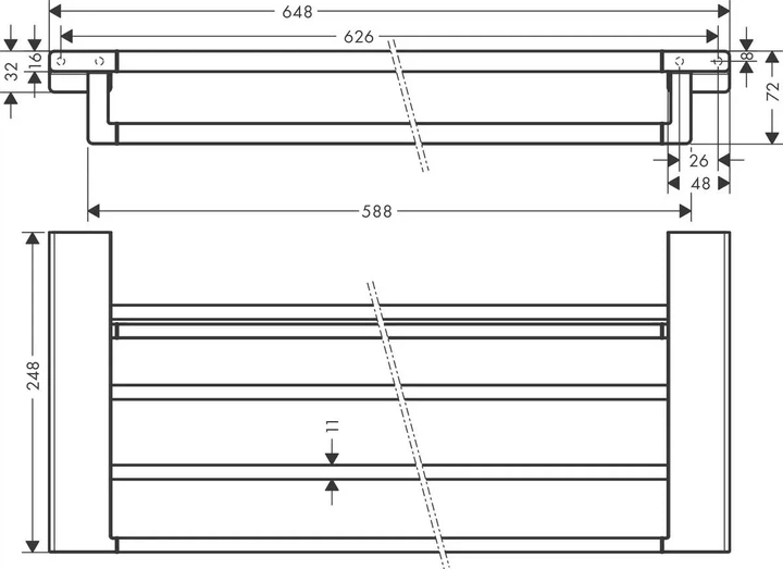 Полиця для рушників та халатів hansgrohe AddStoris 41751990 золото - изображение 2