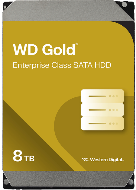 Жесткий диск 8TB 3.5" 7200 256MB SATA Gold WD 000321706 - Фото 1 Жесткий диск 8TB 3.5" 7200 256MB SATA Gold WD 000321706 - изображение 1