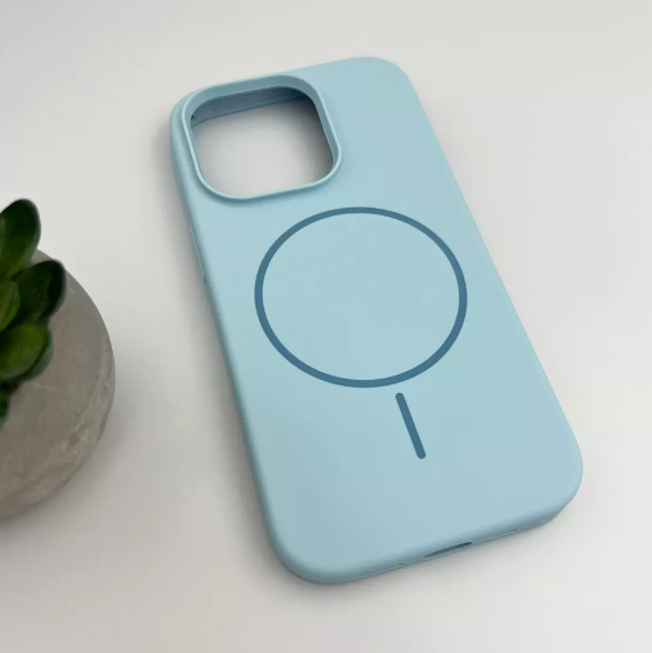 Захисний чохол-накладка Cosmic Silicone Case Magnetic для Apple iPhone 16 Pro Max Sky Blue (SilMag16PM-45) - зображення 3