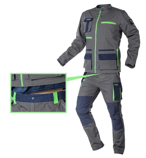 Штани робочі Neo Tools Premium, 100% бавовна, тканина Ripstop, посилення тканиною Cordura, XS(46), с (00134014) - изображение 4