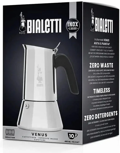 Kawiarka Bialetti New Venus Induzione na 10 filiżanek 570 ml srebrzysta (8006363028912) (955555913008023) - Outlet - obraz 2