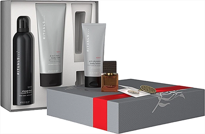 Zestaw męski Rituals Homme Woda perfumowana 15 ml + Balsam do ciała 70 ml + Szampon i żel do ciała 2w1 200 ml + Pianka pod prysznic 200 ml (8719134184 (955555914602469) - Outlet - obraz 3