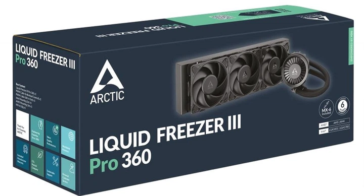 Chłodzenie wodne Arctic Liquid Freezer III Pro 360 Black (ACFRE00180A) (955555914953250) - Outlet - obraz 6