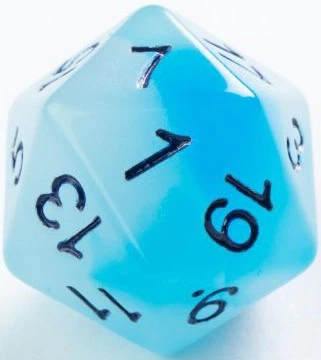 Zestaw kostek do gry Gamegenic Glow Icy crumbs (4251715405352) - obraz 9