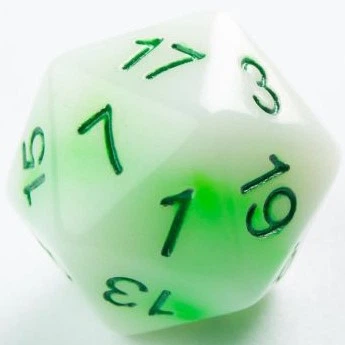 Zestaw kostek do gry Gamegenic Glow Toxic stones (4251715405376) - obraz 9