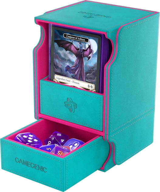 Pudełko na karty Gamegenic Watchtower 100+ XL Teal (4251715417898) - obraz 5