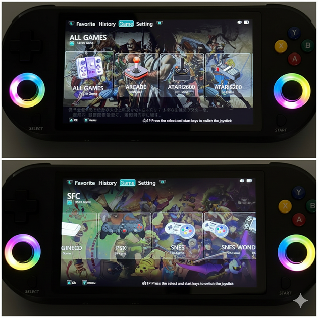 Портативна ігрова консоль SJGAM Video Game M22 Pro (5inch, 1920*1080, джойстик, TFcard 64Gb) - Фото 7 Портативна ігрова консоль SJGAM Video Game M22 Pro (5inch, 1920*1080, джойстик, TFcard 64Gb) - изображение 7