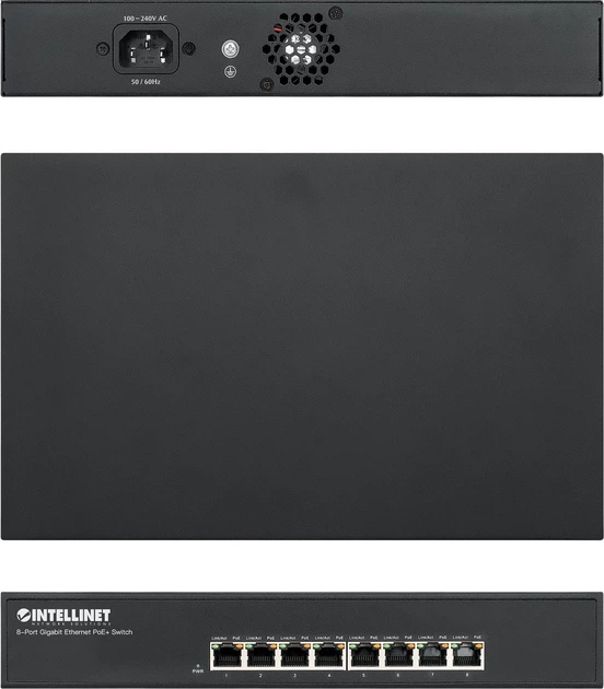Коммутатор Intellinet IPS-08G-140W (766623560559) - изображение 5