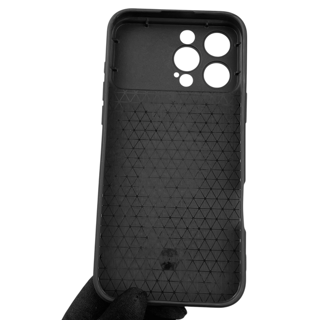 Чохол для Apple iPhone 16 Pro Max броньований з кільцем-тримачем підставкою зі шторкою чорний - зображення 3