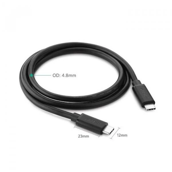 Кабель Ugreen USB 2.0 Type-C M-M 2 м, чорний (US286) - Фото 2 Кабель Ugreen USB 2.0 Type-C M-M 2 м, чорний (US286) - зображення 2