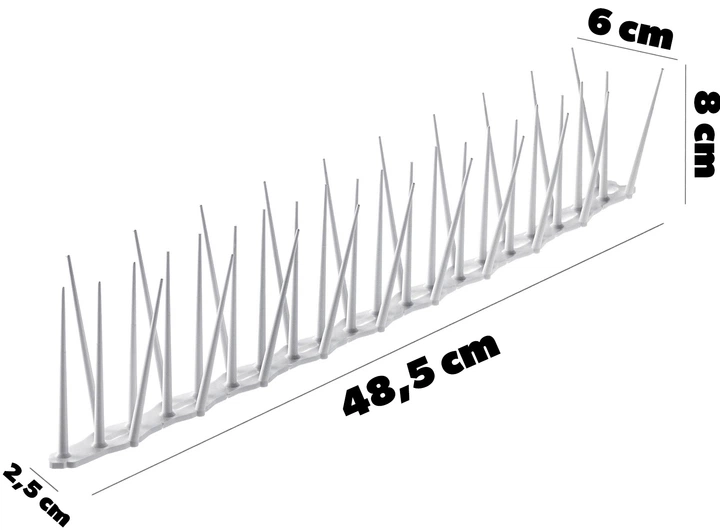 Шипи для відлякування птахів Kadax Dierre 12 шт Білі (K10040) - зображення 5