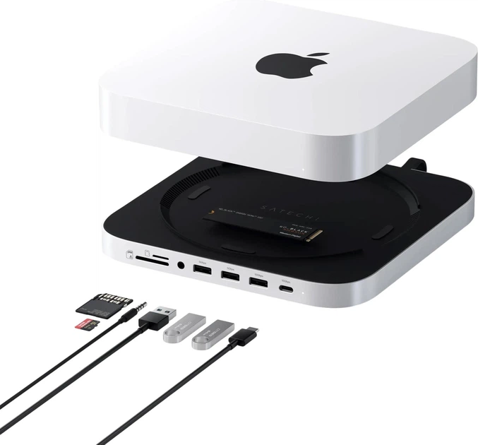 Док-станція Satechi Stand & Hub for  Mac Mini USB-C (ST-GNMMES) - зображення 6