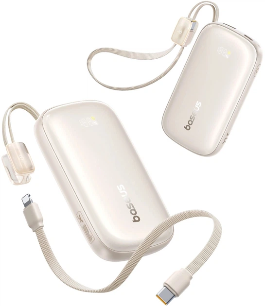 УМБ Baseus EnerFill FC21 Qpow 3 Ultra 10000 мАг 22.5 Вт Beige (P10165501811-00) - зображення 2