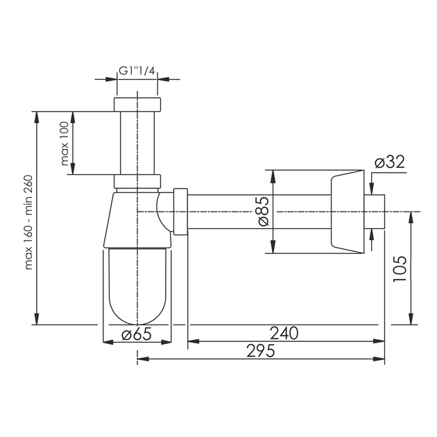 Сифон для умывальника пластиковый IMPRESE i-SEW d12600301S, хром - Фото 2 Сифон для умывальника пластиковый IMPRESE i-SEW d12600301S, хром - изображение 2