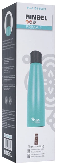 Термокружка Ringel Prima Pearl Голубая 0.5 л (RG-6103-500/1) - изображение 10