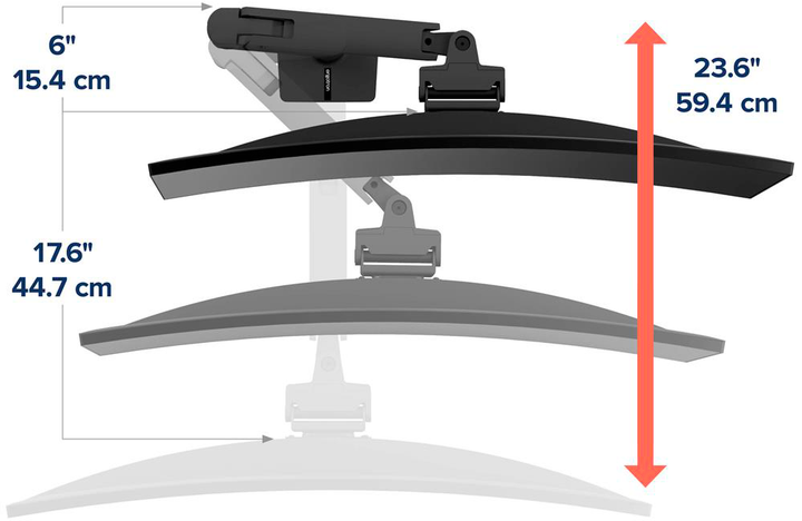 Настільне кріплення для монітора Ergotron HX Desk Monitor Arm Black (45-475-224) - зображення 5
