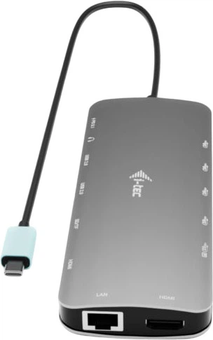Hub USB i-tec Metal Nano 3x Display Dock Grey (C31NANOTRIPLEDOCKPD) - obraz 3