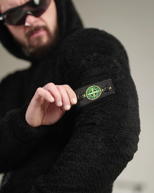 Худі Stone Island |Тедді/black| Розмір XXL | 4 тр65742 - зображення 7
