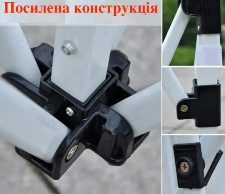 Торговая палатка 6х3 посиленая з бічними стінками,белая - изображение 8