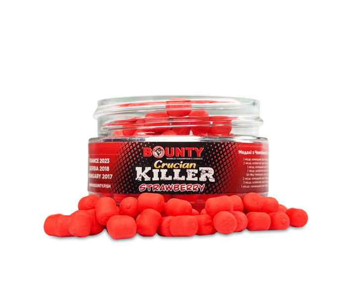Бойли вафтерси Bounty Crucian Killer для карася полуниця - Фото 1 Бойли вафтерси Bounty Crucian Killer для карася полуниця - зображення 1
