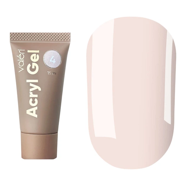Акригель Acryl Gel Valeri 04 нюдово-персиковый, 15 мл - Фото 1 Акригель Acryl Gel Valeri 04 нюдово-персиковый, 15 мл - изображение 1