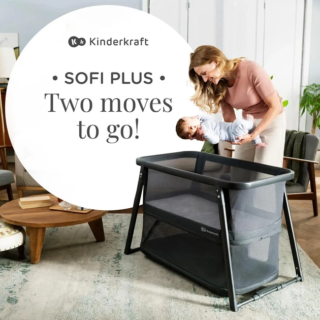 Манеж-кровать 4 в 1 Kinderkraft Sofi Plus Grey, 5902533920051 - изображение 6