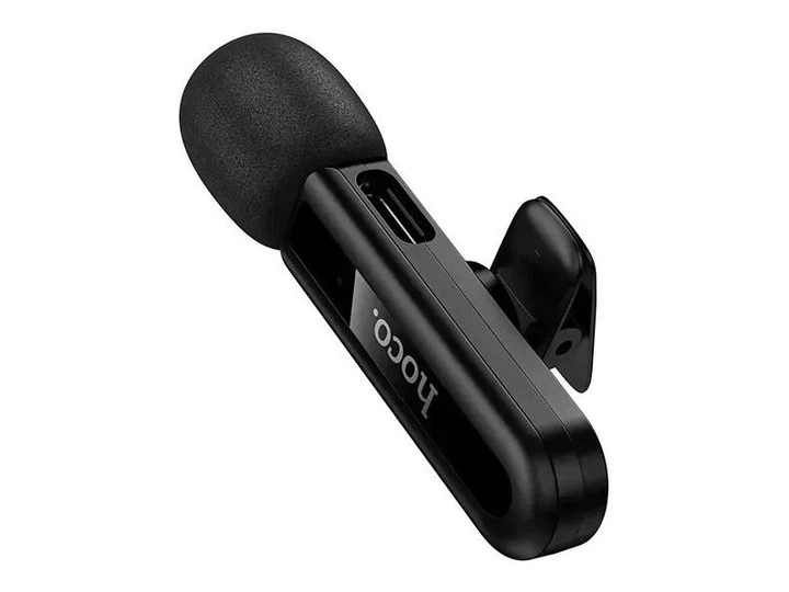 Мікрофонна радіосистема Hoco L20 Fair Wireless/Lightning Black (6942007655484) - зображення 3