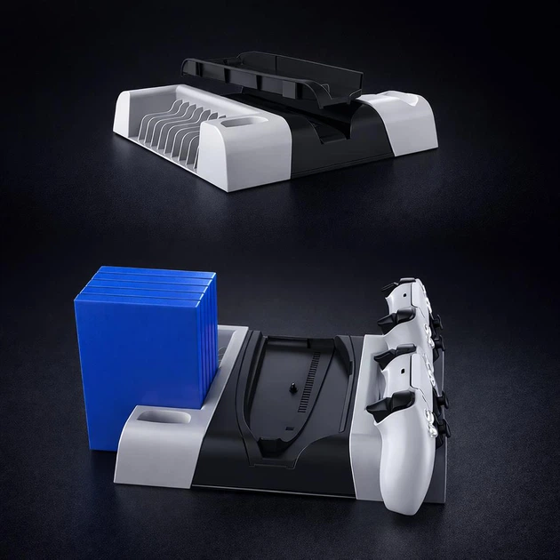 Док-станция с охлаждением для PlayStation 5, PS5 Slim, PS5 Pro TP5-3532B, вертикальная, зарядкой контроллеров Белый - Фото 2 Док-станция с охлаждением для PlayStation 5, PS5 Slim, PS5 Pro TP5-3532B, вертикальная, зарядкой контроллеров Белый - изображение 2
