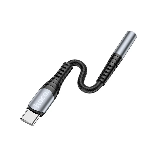 Переходник USB-C M to 3.5mm F LS33 metal gray HOCO (6931474761163) - Фото 3 Переходник USB-C M to 3.5mm F LS33 metal gray HOCO (6931474761163) - изображение 3