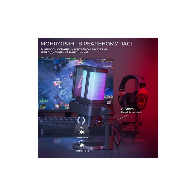 Мікрофон Fifine Ampligame Q8PRO USB Black (Q8PRO) - зображення 10