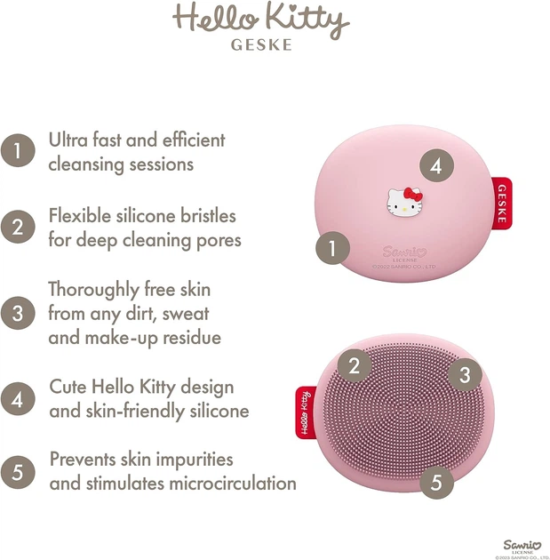 Силиконовая щетка для очистки лица GESKE Hello Kitty - изображение 6