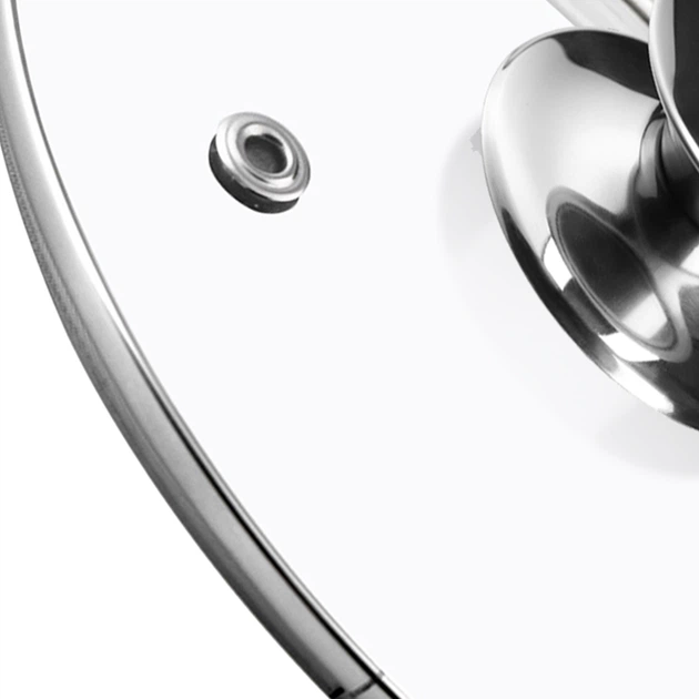 Zestaw pokrywek Kadax Salerno szklanych 22 cm + 26 cm + 30 cm (5903699477403) - obraz 2