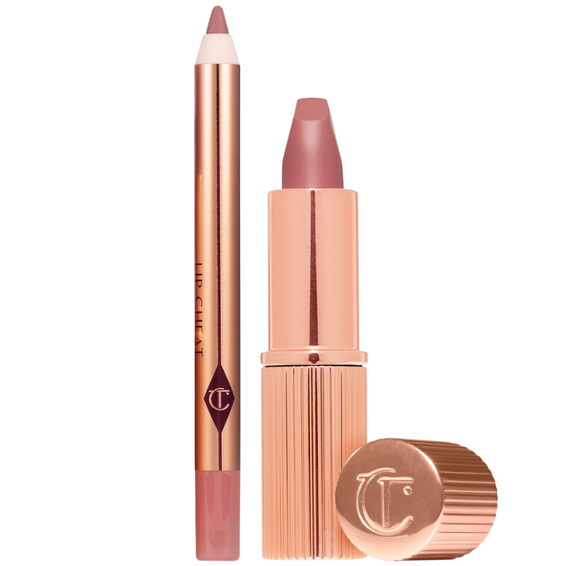 Олівець для губ + помада Charlotte Tilbury Mini Pillow Talk Lipstick & Liner Set 0.8 г + 1.5 г - зображення 6