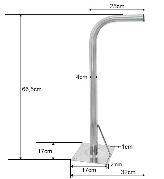 Uchwyt antenowy PROLECH wzmacniany gięty 660 (5900804057772) - obraz 2
