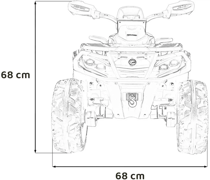 Samochód elektryczny dla dzieci Quad Can Am Outlander ATV 1-osobowy Żółty (5903864982725) - obraz 4
