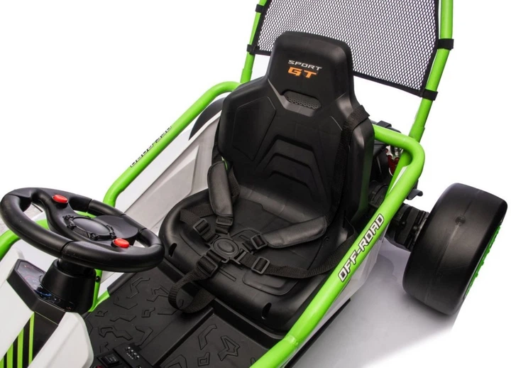 Samochód elektryczny dla dzieci Gokart Tornado z Funkcją Driftu 1-osobowy Zielony (5903864977615) - obraz 6