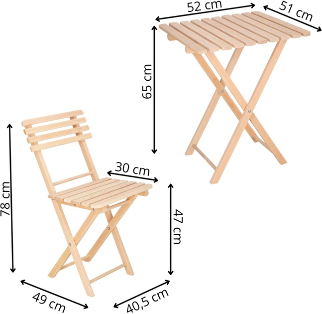 Zestaw mebli ogrodowych Springos BS001 Beżowy - obraz 3