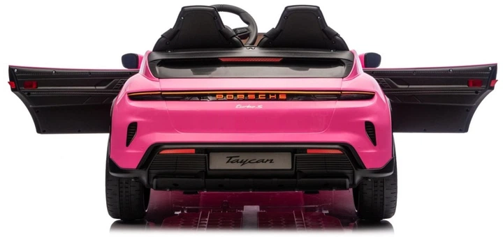 Samochód elektryczny dla dzieci Porsche Taycan Turbo S 2-osobowy Różowy (5903864988253) - obraz 4