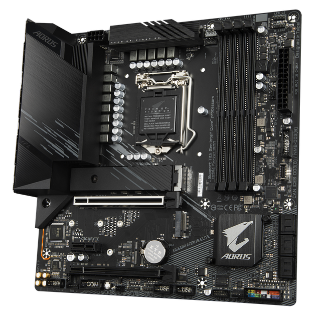 Материнська плата Gigabyte B560M AORUS ELITE (LGA1200/4xDDR4/2xM.2 SSD) OEM Grey Box - зображення 2