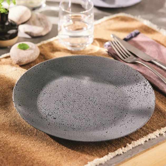 Тарілка обідня Luminarc Slate Black V0115 (25см) - Фото 2 Тарілка обідня Luminarc Slate Black V0115 (25см) - зображення 2