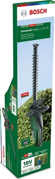 Кусторез аккумуляторный Bosch UniversalHedgeCut 18V-50 18В АКБ 1х2.5Аh + ЗП AL1830CV (0.600.849.K01) - изображение 5