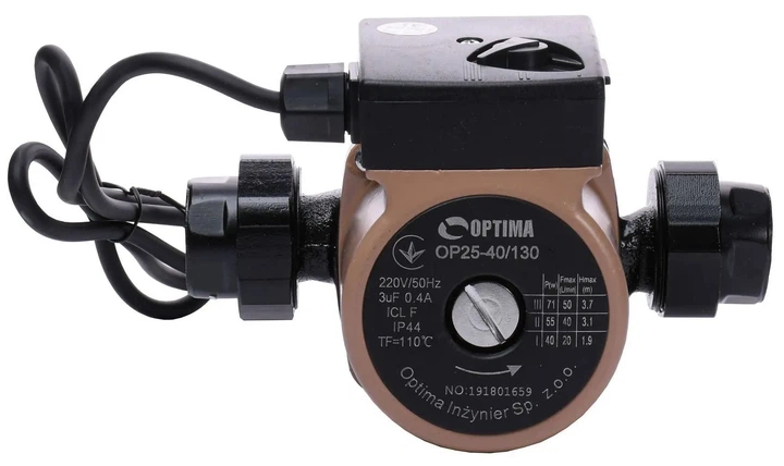 Насос циркуляционный OP25-40-130, G 1 1/4", 10 бар, 130мм, 71Вт, 230В Optima (teh0015801) - Фото 2 Насос циркуляционный OP25-40-130, G 1 1/4", 10 бар, 130мм, 71Вт, 230В Optima (teh0015801) - изображение 2