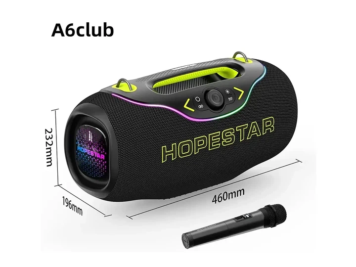 Акустика портативна бездротова Hopestar A6CLUB з мікрофоном - Фото 2 Акустика портативна бездротова Hopestar A6CLUB з мікрофоном - зображення 2