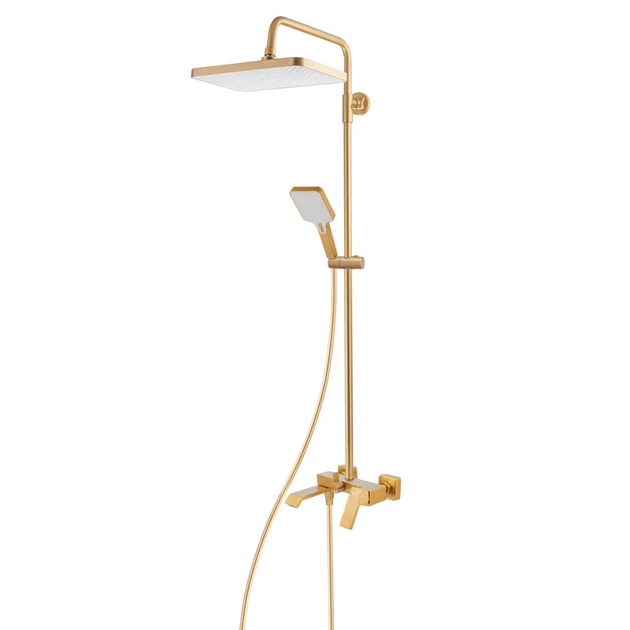 Душова колона зі змішувачем HAIBA GAUDI 009-J BRUSHED GOLD (HB9584) - Фото 2 Душова колона зі змішувачем HAIBA GAUDI 009-J BRUSHED GOLD (HB9584) - зображення 2