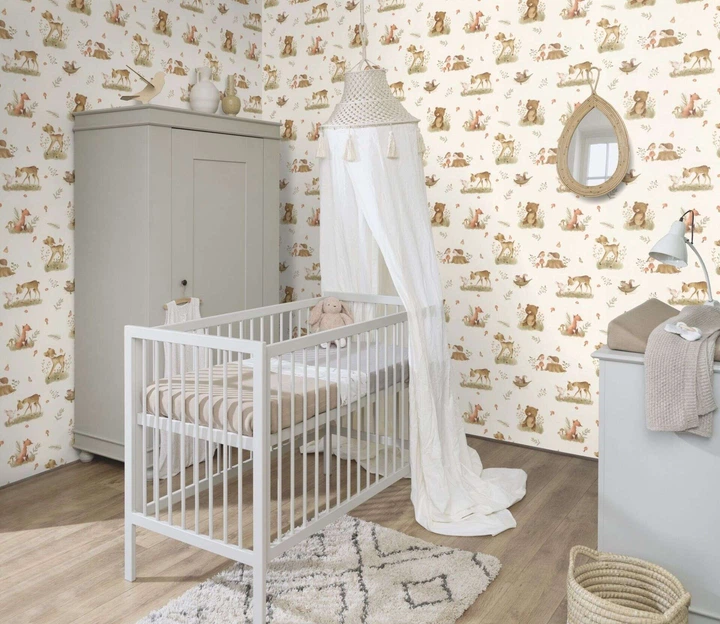 Флизелиновые обои винил горячего тиснения Rasch Kids World 2 321104 бежевый (0,53х10,05м) - изображение 4